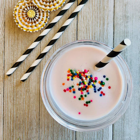 Stripe Paper Straws - Black White - 7.75 Inches - 50 Pack from Outside the Box Papers