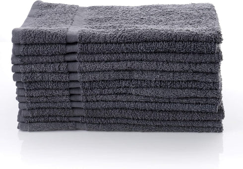 SIMPLI-MAGIC Hand Towels, Gray, 12 Count