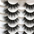 Pooplunch 7 Pairs Pack False Eyelashes Faux Mink Cat-Eye Look 18MM Wispy Long 8D Volume Fake Eyelash Strips
