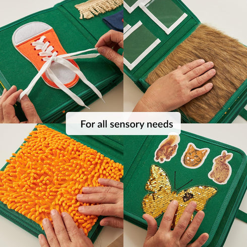 v2 Fidget Book for Elderly | Fidget Blanket for Dementia | Dementia Products for Elderly | Gift, Activities and Fidget