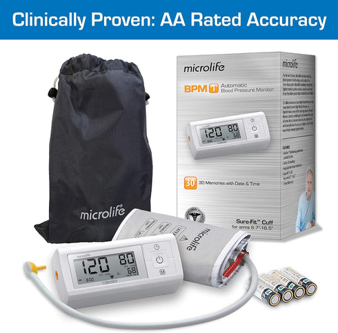 Microlife Series 200 Automatic Upper Arm Blood Pressure Monitor, Wide-Range Cuff Fits Most Adult Arms, Compact Digital