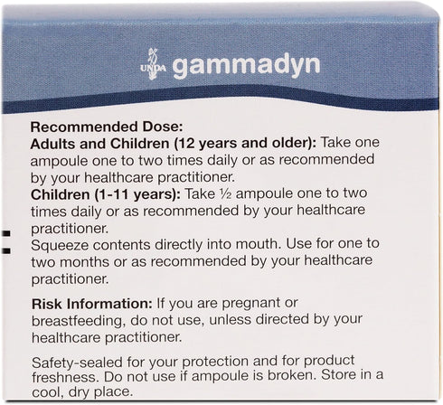 UNDA GAMMADYN Zn-Cu | Zinc-Copper Oligo-Element Supplement | 30 Ampoules