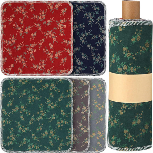 25 Pcs Reusable Paper Towels, Cotton Kitchen Dishcloths, Absorbent Washable Paper Towels (Atayal Flower)