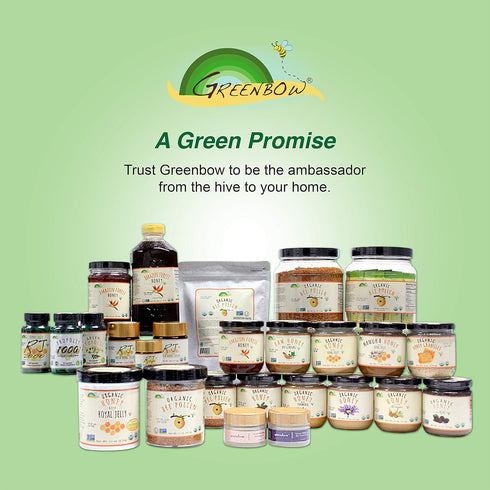Greenbow Organic Bee Pollen - 100% USDA Certified Organic, Non-GMO, Pure & Natural Superfood - 5g x 40 Sticks