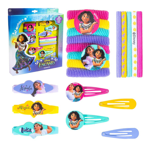 Luv Her Encanto Girls 20 Piece Accessory Set, Includes Barrettes, Snap Clips, Elastics, and Ponies
