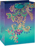 Papyrus 9" Medium Gift Bag (Jacobean Floral) for All Occasions, Birthdays, Weddings, Bridal Showers, Baby Showers