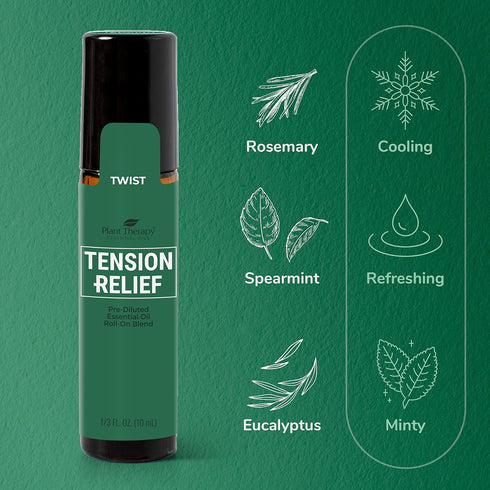 Plant Therapy Pain Support Essential Oil Roll On Blend Set, 10 mL Each of Ache Away, Rapid Relief