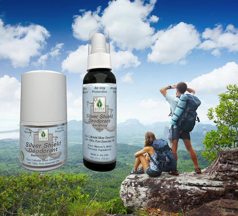 Sensitive Skin Formula Deodorant - Silver Shield, All Natural Colloidal Silver, Spray-on, 2 oz.