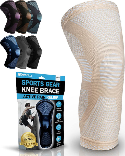 POWERLIX Leg Sleeve - Best Knee Brace for Leg Pain for Men