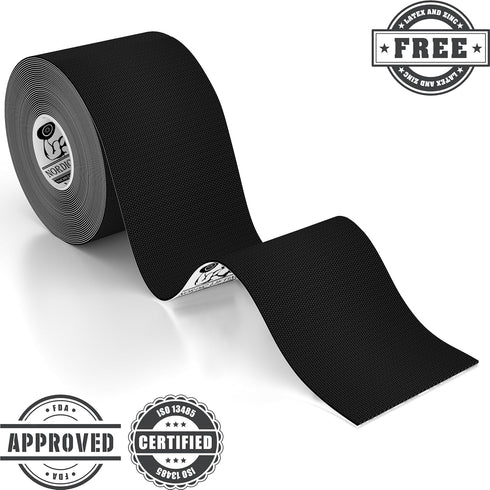Kinesiology Tape for Pro Sports & Athletic Taping, 2" X 16.4' Uncut Roll