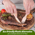 100 Pack Disposable Wood Cutlery Spoons - Biodegradable Earth Friendly Wooden Spoons, 6.3 Inch Length