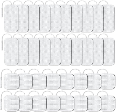 AUVON TENS Unit Replacement Pads Combination Set, 36 Packs Electrodes for TENS Unit, Reusable Pigtail Pads