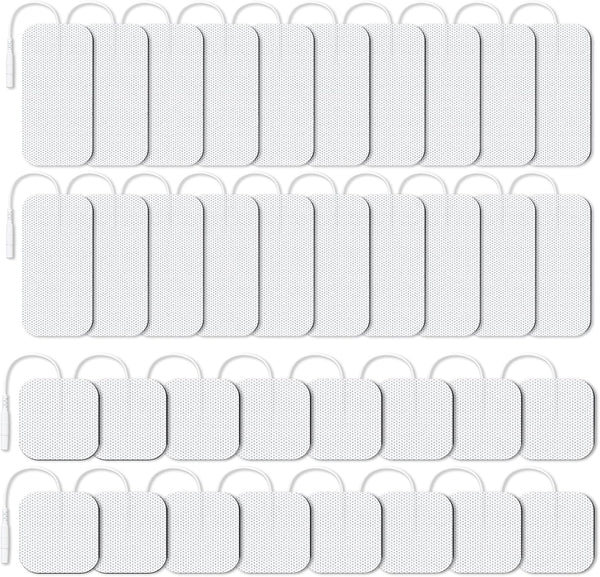 AUVON TENS Unit Replacement Pads Combination Set, 36 Packs Electrodes for TENS Unit, Reusable Pigtail Pads