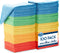 S&T INC. 100 Pack Microfiber Cleaning Cloth, Assorted Reusable Towels for Home and Cars, 11.5 in. x 11.5 in.