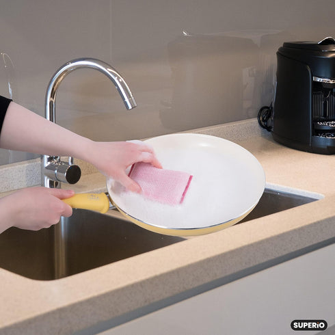 Superio 6 Pack Nylon Cleaning Pad, Multi-Surface Scratch-Free Scour Sponge for Dishes, Cookware, China, and Plasticware