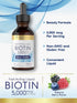 Carlyle Biotin Liquid Drops 5000mcg | 4 fl oz | Berry Flavor, Vegetarian, Non-GMO & Gluten Free