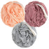 MainBasics Bath Shower Loofah Sponge Pouf, Body Scrubber Exfoliator Body Wash Sponge (Set of 3, Coral Reef)