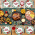 SHEPAILAI 25 25Pcs) Christmas Paper Plates Disposable Plates Holly leaf Dinner Tableware Kit Serve Guests Xmas Dessert