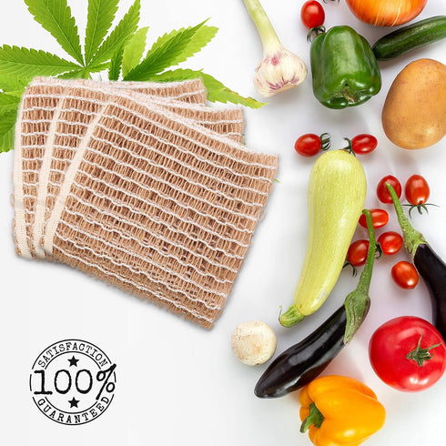 rE: Hemp Scrubber for Dishes and Bath, Eco-Friendly, 100% Hemp Fiber, Biodegradable, Plastic Free, Zero Waste (3Pk).