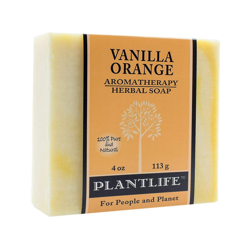 Plantlife Vanilla Orange Bar Soap, Moisturizing and Soothing, Hand Crafted, 4oz Bar
