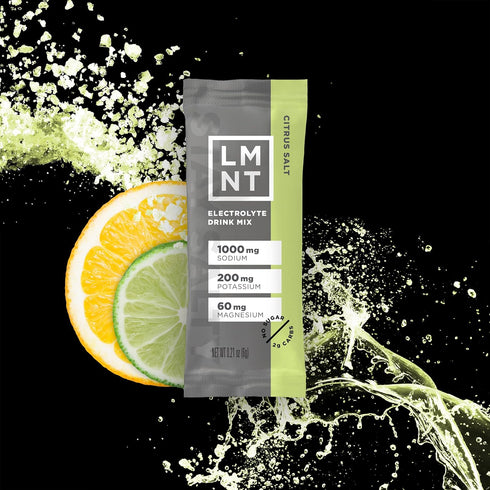 LMNT Zero Sugar Electrolytes, Citrus Salt Drink Mix, 30-Count for Hydration and Performance