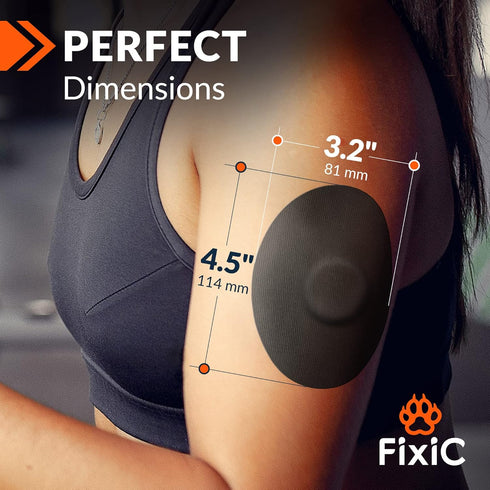 FixiC Freestyle Adhesive Patches, 25 PCS for Libre 1, 2, 3 & Plus, Waterproof Adhesive Covers, Pre-Cut