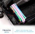 EzPacking Holographic Clear Makeup Pouch, Cute Iridescent Cosmetic Organizer, Transparent Zipper Bag for Purse (Lilac)
