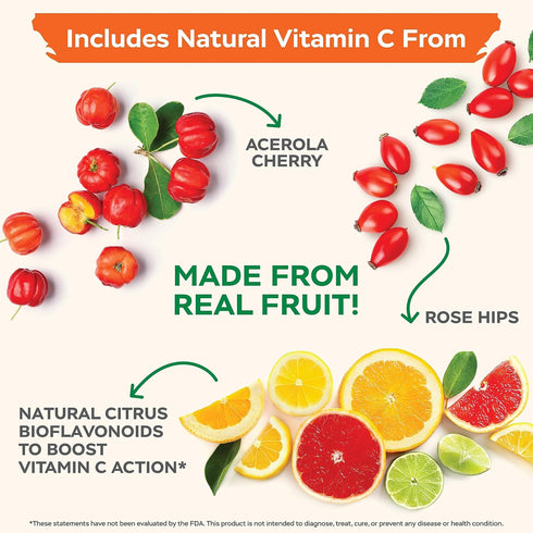 Purely Holistic Vitamin C 1000mg - 365 Capsules, 12 Month Supply, Timed Release with Rosehip & Acerola Cherry