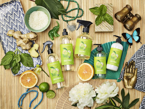 Caldrea Multi-surface Countertop Spray Cleaner, Ginger Pomelo Scent, Made with Vegetable Protein Extract, 16 oz