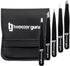 Tweezers Set - 5-piece Stainless Steel Slant Tip and Pointed Eyebrow Tweezers for Precision Hair Removal