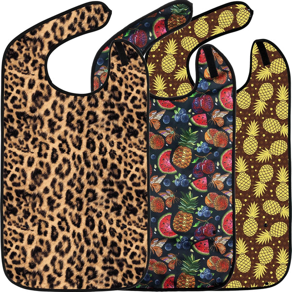 Adult Bibs for Eating: Reusable with Crumb Catcher Pocket - For Men