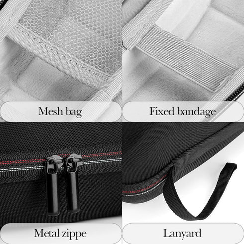 Linkidea Electric Razor Bag for Travel, Portable Protective Storage Box for Electric Shaving Accessories, Black