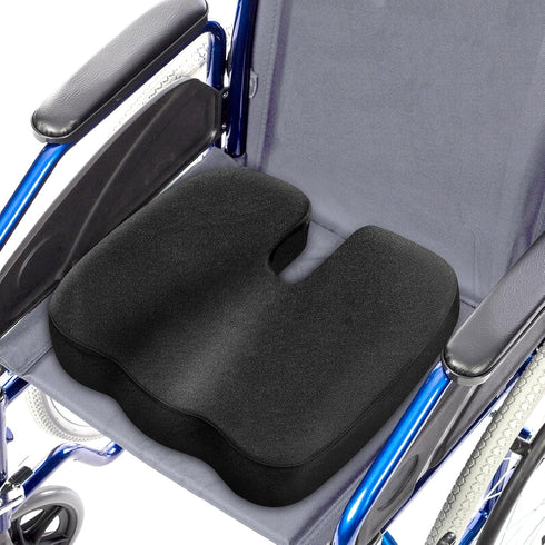 Fenshunder Wheelchair Seat Cushion with Memory Foam - Relieves Sciatica, Back & Tailbone