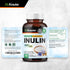 BIO KRAUTER Inulin Powder Capsules - 1200 mg Prebiotic Fiber Supplements - 100 Count Chicory Root Fiber for Digestive