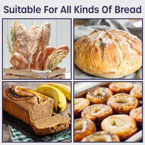 volila 150 Pack Reusable Plastic Bread Bags - Clear Loaf Bags for Homemade Bread - Perfect for Baked Goods Storage