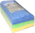 POLYTE Microfiber Cleaning Towel Ultrasonic Cut Edgeless (16x16, 24 Pack, Premium, Blue, Green, Yellow)