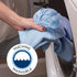 S&T INC. 100 Pack Microfiber Cleaning Cloth, Reusable Towels for Home and Cars, Light Blue, 11.5 in. x 11.5 in.