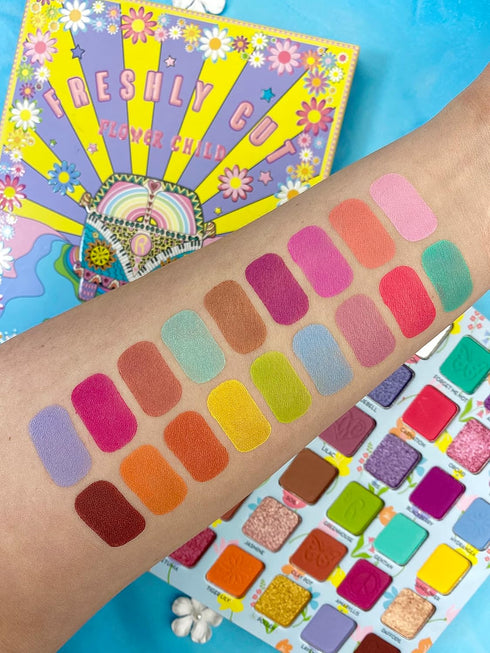 Rude Cosmetics Flower Child 30 Pressed Pigment and Shadows - Freshly Cut Eye Shadow for Women (1 oz)