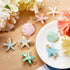 WILLBOND Artificial Shell Pearl Starfish Hair Clip Set (12 Pieces) - Acrylic Resin Beach Wedding Supplies