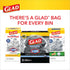 Glad Trash Bags - ForceFlex Large Garbage Bags, 30 Gallon Black Trash Bag, 68 Count (Package May Vary)