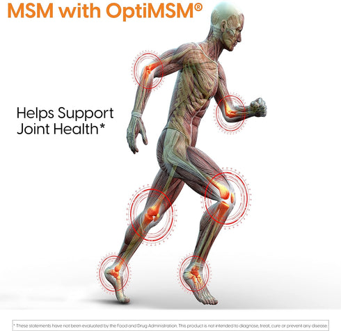 Doctor's Best MSM with OptiMSM, Joint Support, 1000 mg, 180 Veggie Caps, Non-GMO, Gluten Free