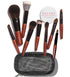 Cosme 9 FULL FACE MINI TRAVEL Makeup Brush Set, Natural Coverage Brushes with Brush Case