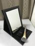 Portable Folding Vanity Mirror for Bedroom, Makeup Mirror with Leather Cushioned Cover for Travel Cosmetic Dresser