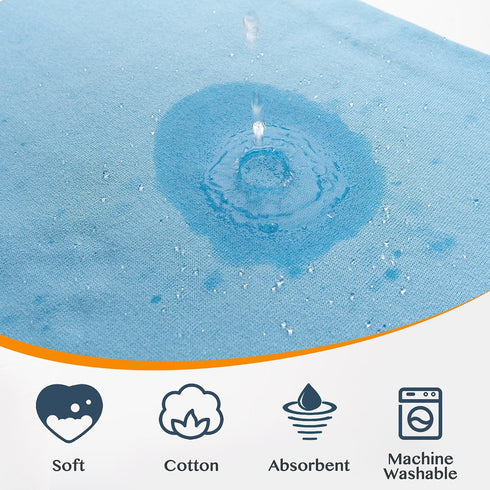 Kadamii Adult Bibs for Eating, Adults Drool Bibs for Elderly Women & Men - Large Clothing Protector for Special Needs