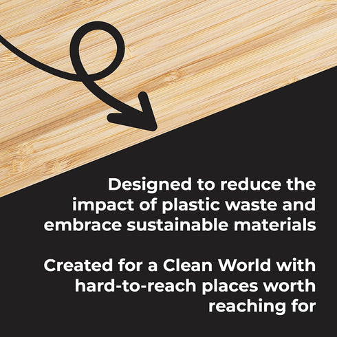 Packaging, 3 Count Reach Clean World Natural Bamboo Toothbrush, Soft Plant-Based Bristles, FSC Certified Bamboo