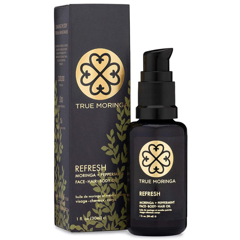 True Moringa 30 ml Oil for Face, Body & Hair, 100% Pure Cold-Pressed, Vegan & Non-GMO
