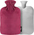 Qomfor Hot Water Bottle - with Soft Premium Fleece Cover - Burgundy, 3L