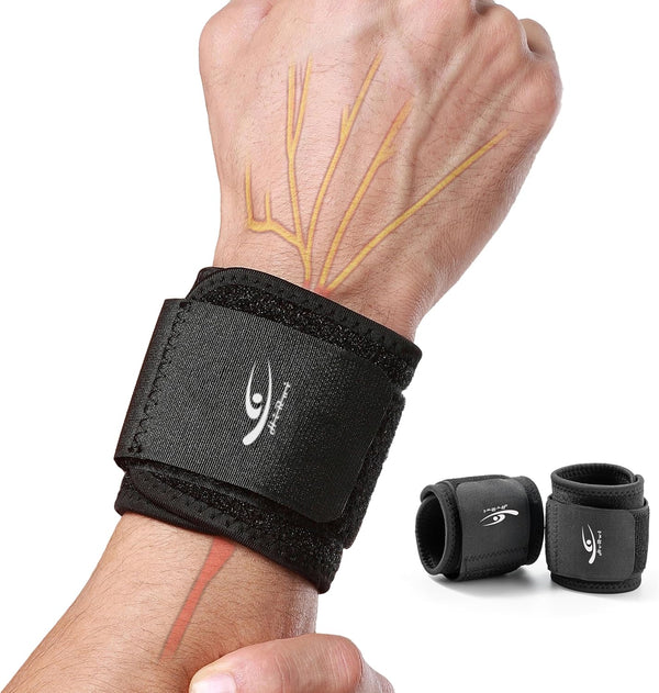 HiRui Wrist Compression Strap, Wrist Brace, Wrist Wraps for Fitness, Weight Lifting, Tendonitis, Carpal Tunnel