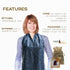 Magnetic Closure Dining Scarf Bibs for Adults - Regular, Wide, Large Sizes
