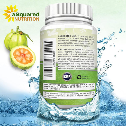 100% Pure Garcinia Cambogia Extract - 120 Capsules, Ultra High Strength HCA, Natural Weight Loss Diet Pills